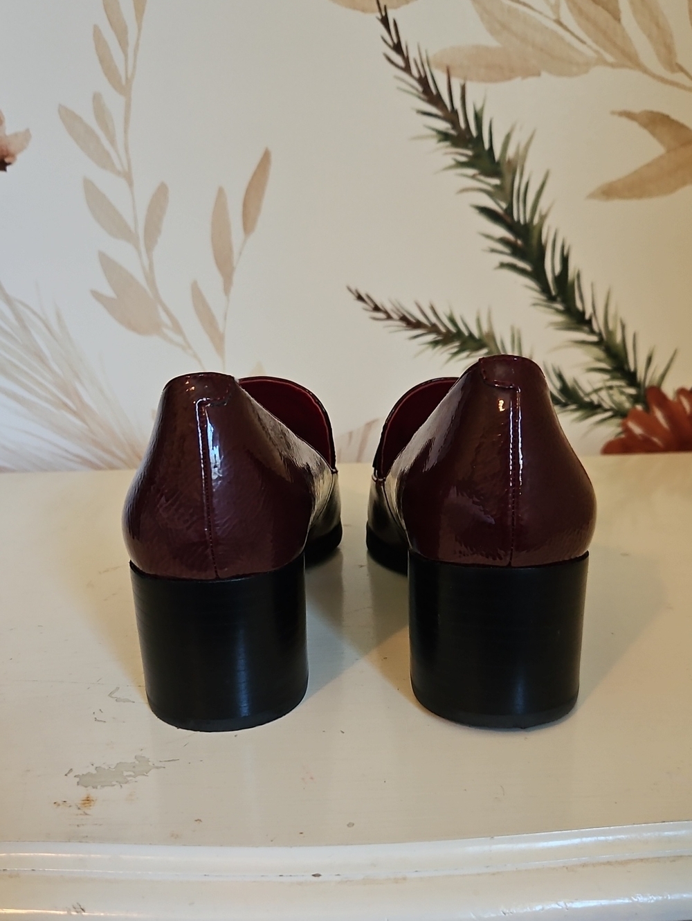 Marc Fisher Patent Tassel Heeled Loafers, aroon Oxblood, 8 - Picture 4 of 10